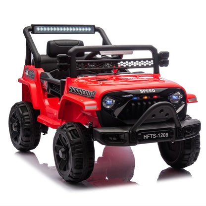 12V Kids Ride On Electric Truck Car W/Parents Control,2WD,Four-wheel suspension,Early education function,Adjustable volume