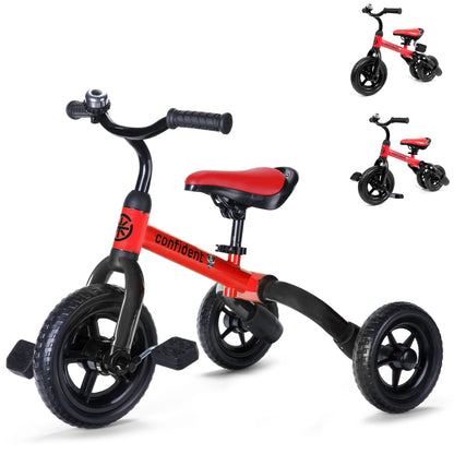 Toddlers Tricycle for 2-5 Years Old Boy & Girl with Detachable Pedal And Training Wheels