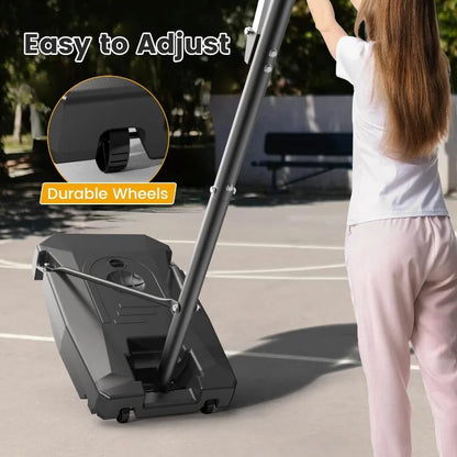 Basketball Hoop Outdoor, 8.5ft Height Adjustable Portable Hoops & Goals and Wheels for Kids/Teens/Adults