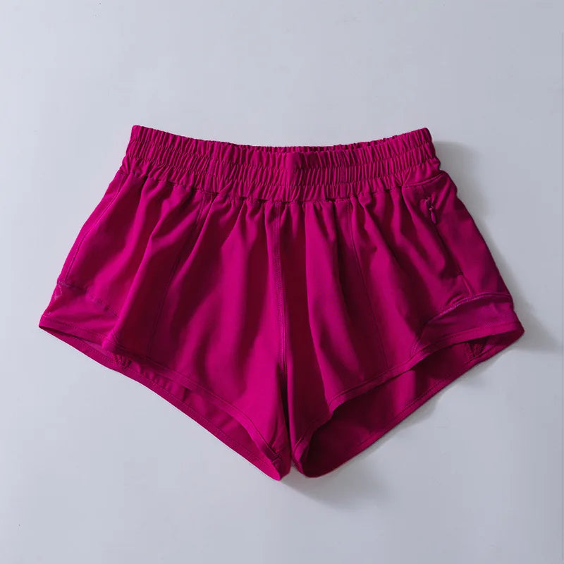 2024 Summer Fitness Sport Running Short with Pocket Reflective Yoga Pant For Women Quick Drying Gym Wear Female Workout Clothing