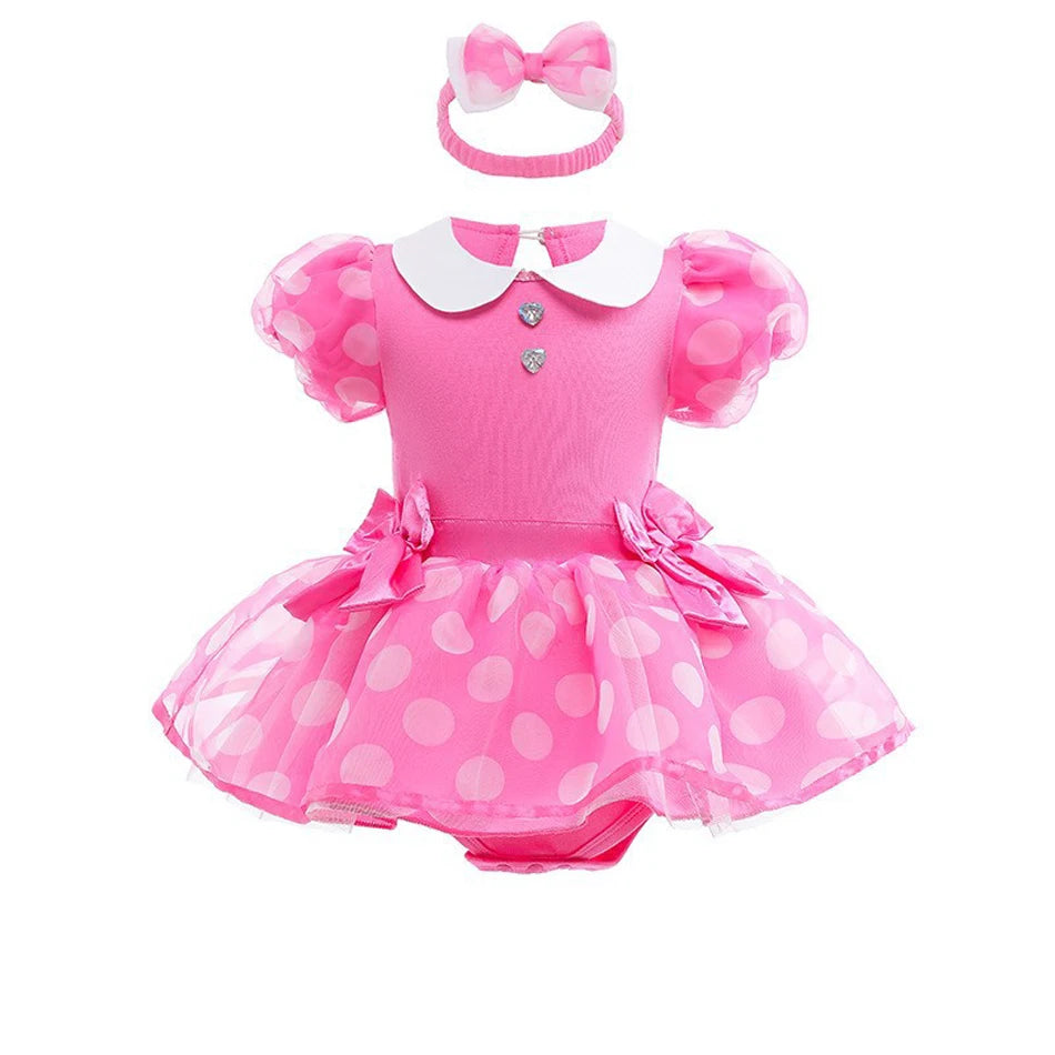 Baby Princess Romper for Girls with Headband 6M 12M Costume