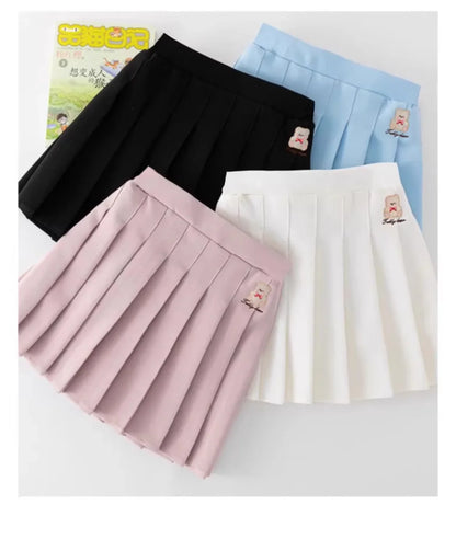 Girls Pleated Skirt with Built-in Shorts, Sports Skort for girls