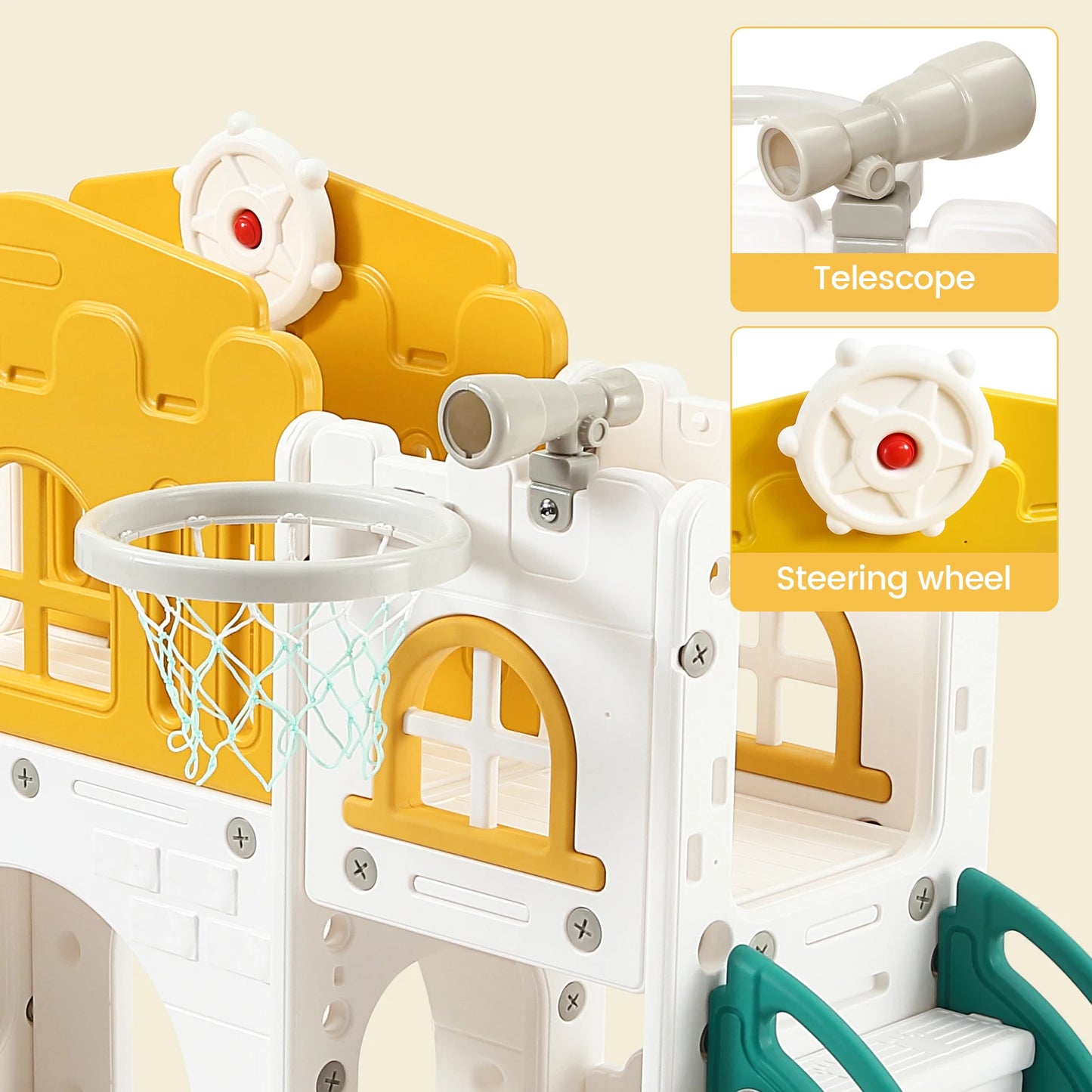 8 In 1 Toddler Slide Indoor or outdoor Playground set,  for kids ages 1-3