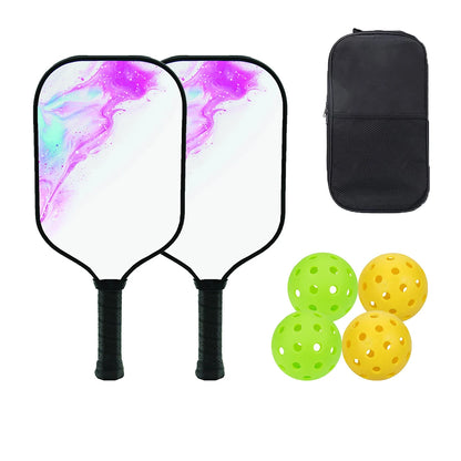 Pickleball Paddle Set Rackets  Lightweight Core 4 Balls Racquet Cover Carrying Bag