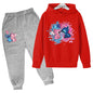 Pink Children Hoodie Stitch Cartoon Print Sweatshirt +Pants Boys Girls Toddler age 3-12 Girls