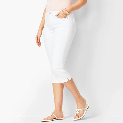 Woman's Jeans Denim Pants Ladies Cropped Trousers Skinny  Knee Length