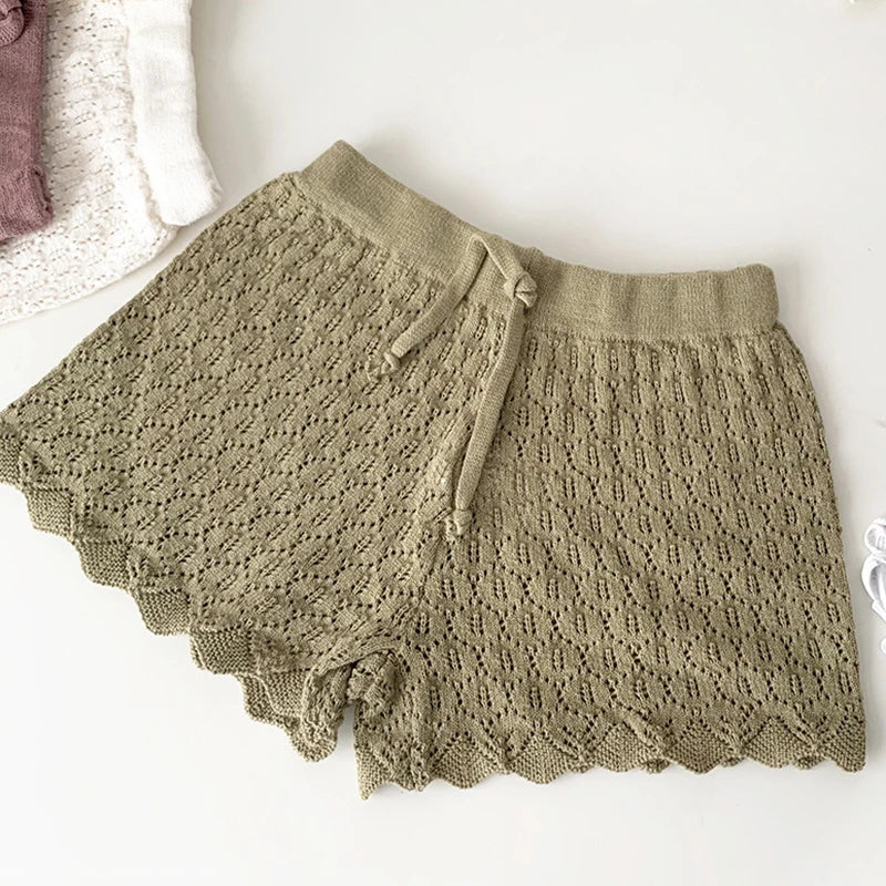 Spring Toddlers Girls Knitted Layered Skirts Ruffles Girls Pleated Skirts