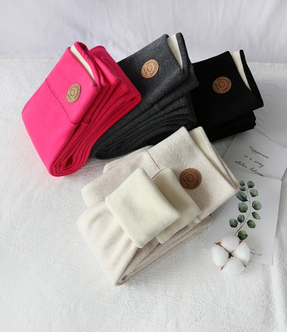 Women's Warm Leggings Soft with Fleece Thermal Pants Gray High Waist Leggings Skinny Thick Velvet Winter Leggings