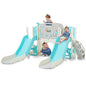 11 in 1 Toddler Slide,  for Ages 1-3 with Basketball Hoop, Playset Structure, Arch Tunnel Telescope
