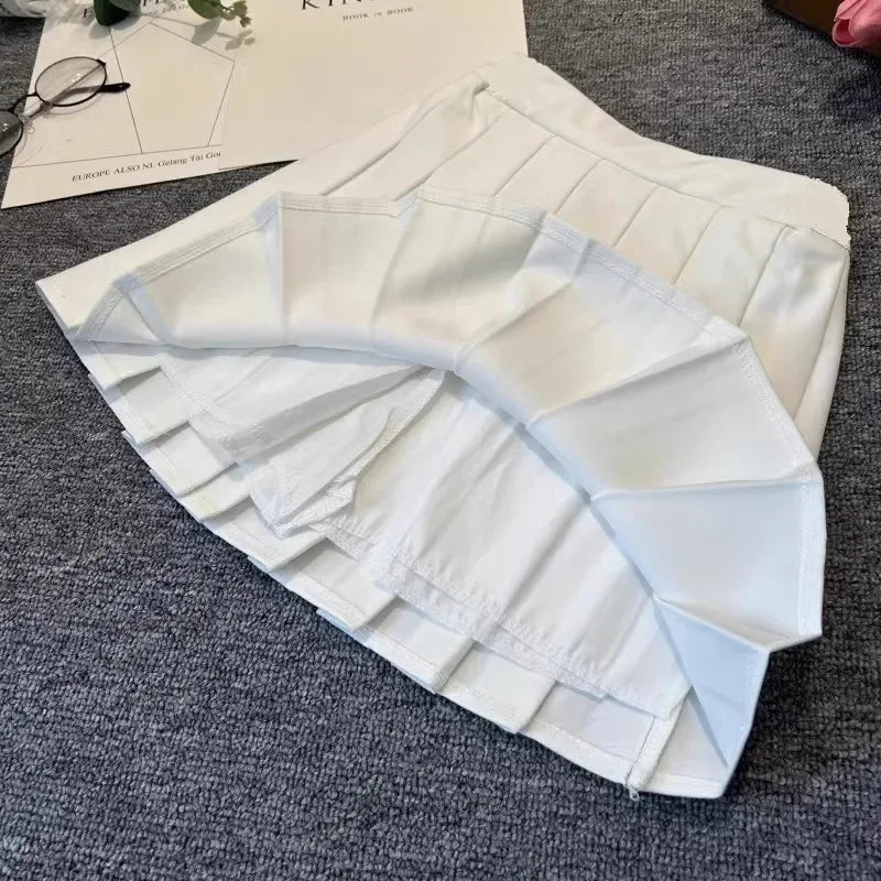 Girls Pleated Skirt with Built-in Shorts, Sports Skort for girls