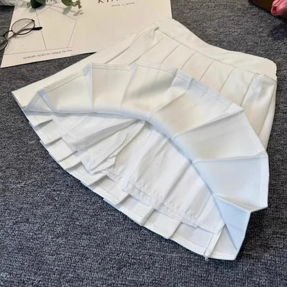 Girls Pleated Skirt with Built-in Shorts, Sports Skort for girls