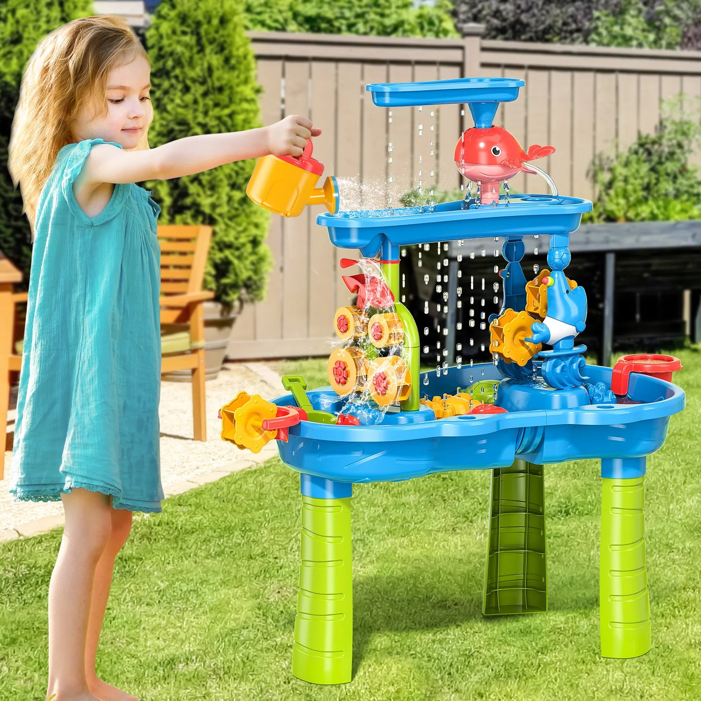Sand and water table children's  outdoor table for 3-5 year old boys and girls
