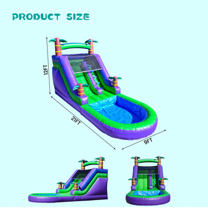 Children's Playground Inflatable water slide, bounce house and a 1100W Air blower 21ft/6.4M