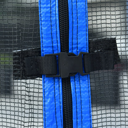 14FT Trampoline With Backboard, Outdoor Pumpkin Trampoline With Enclosure Net And Ladder For Kids Teens & Grown-ups