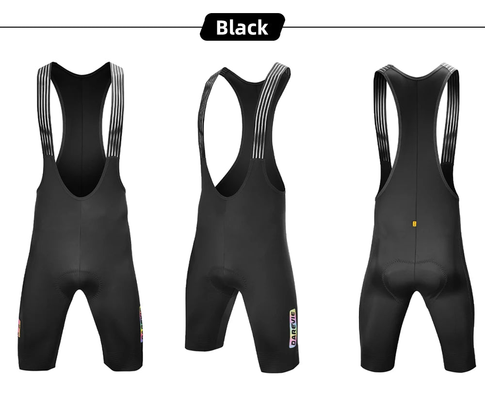 Cycling Bib Shorts Seamless, ELASTIC-INTERFACE Pad Cycling Shorts, Leg Gripper Men's Shorts