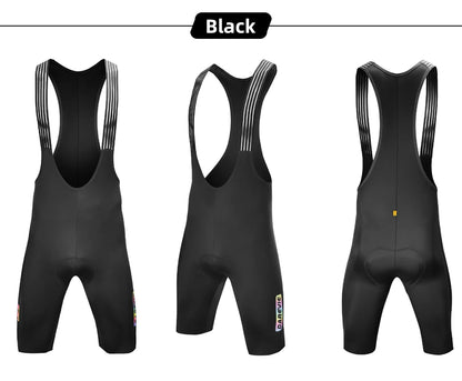Cycling Bib Shorts Seamless, ELASTIC-INTERFACE Pad Cycling Shorts, Leg Gripper Men's Shorts