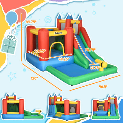 130" X 96.5" X 84.75" Inflated Castle for Climbing, Bouncing, & Sliding