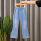 Autumn Kids Baby Girls Cowboy Pants Baby Girls Jeans Casual Girls Jeans