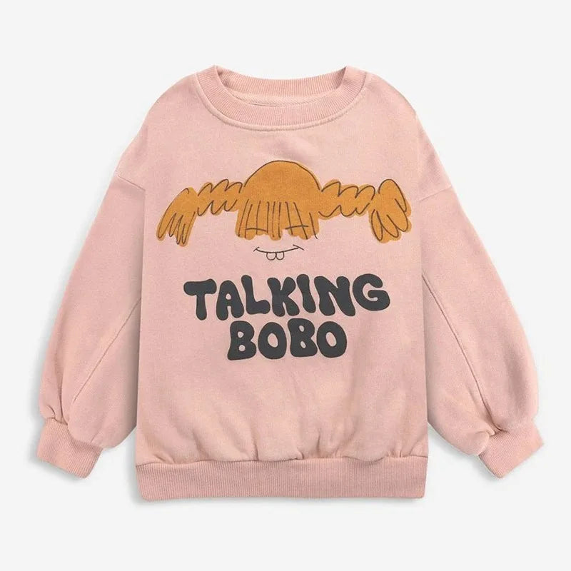 Children's Spring Autumn Hoodie Cartoon Print Unisex Sweatshirts