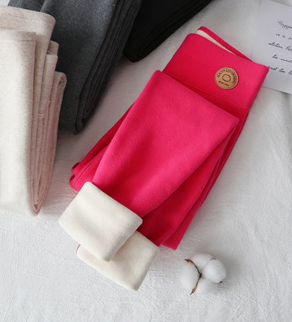 Women's Warm Leggings Soft with Fleece Thermal Pants Gray High Waist Leggings Skinny Thick Velvet Winter Leggings