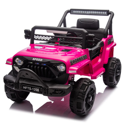 12V Kids Ride On Electric Truck Car W/Parents Control,2WD,Four-wheel suspension,Early education function,Adjustable volume