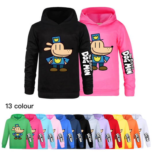 Kids Fashion Cartoon dogman Clothes Printed Sweaters Baby Girls Hoody Sweatshirts Boys Long Sleeves