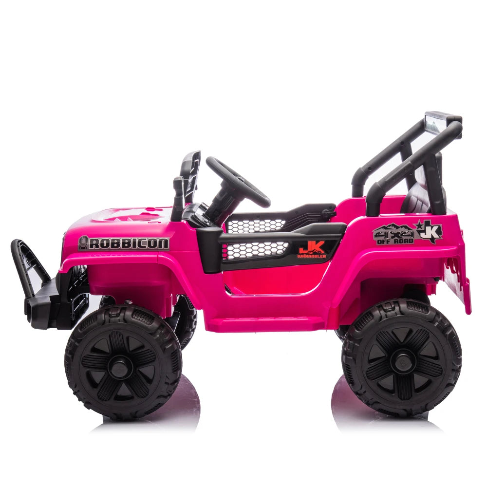 12V Kids Ride On Electric Truck Car W/Parents Control,2WD,Four-wheel suspension,Early education function,Adjustable volume