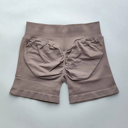 Shorts Seamless Gym Shorts Women, Fitness Sports Low Ribbed Band Workout Shorts