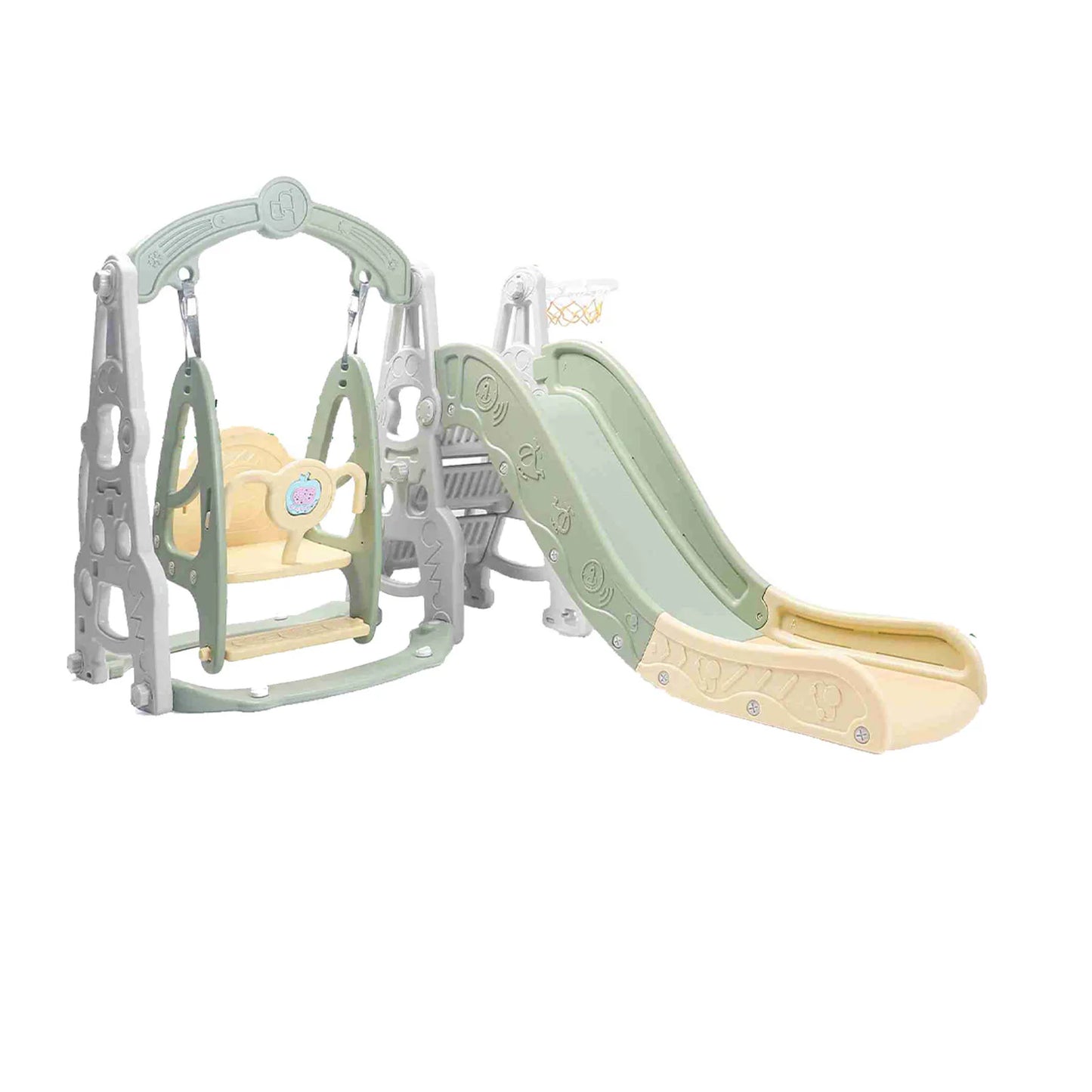 4in1 Slide & swing set Fully Enclosed Pedal Enhanced Safety Easy Set Up Playground