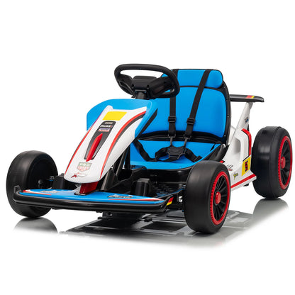 Electric Go Kart, Drift Cart for 6+ Kids Gifts, Kids Go Kart with Safety Belt