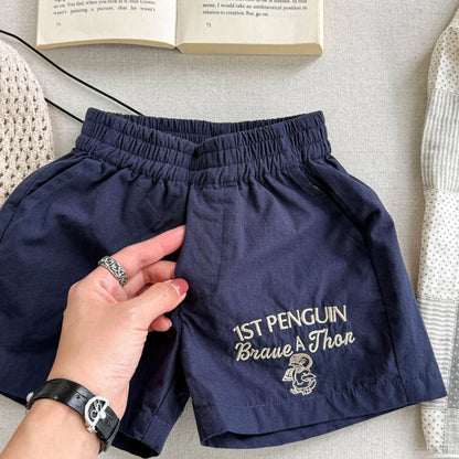 Summer New Children Casual Shorts  Cartoon Embroidery Girls Shorts  Baby Boys Short Pants