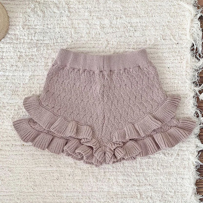 0-4Yrs Baby Girls Knitted Shorts Toddler Baby Girls Shorts