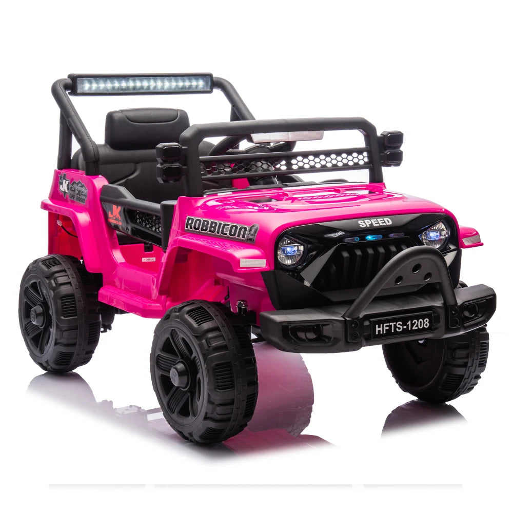 12V Kids Ride On Electric Truck Car W/Parents Control,2WD,Four-wheel suspension,Early education function,Adjustable volume