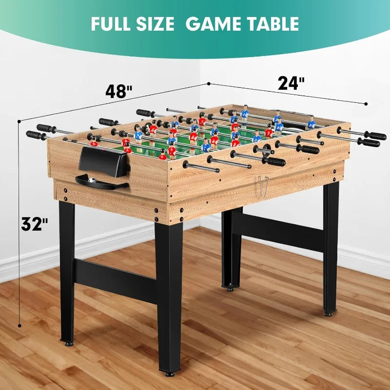 12-in-1 Game Table for Home - Foosball Table, Air Hockey Table, Pool Table & More!  Family fun