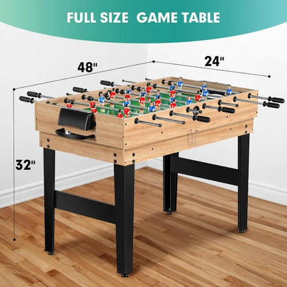12-in-1 Game Table for Home - Foosball Table, Air Hockey Table, Pool Table & More!  Family fun