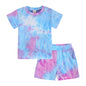 2 Pcs Boys Girls Clothes Summer Tie Dye Kids Baby Outfits