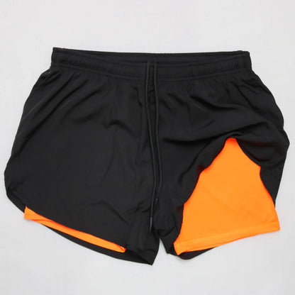 2 in 1 Men's Gym Shorts Fitness Quick Dry Sports Performance running shorts