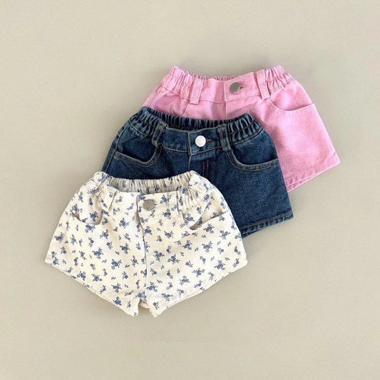Baby girl Jean Shorts Cute Baby Girl Floral Shorts
