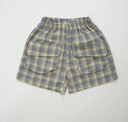 Toddler Shorts Baby Boy Plaid Shorts Girl Shorts