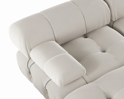 Modern Sectional Sofas Living Room U-Shaped, Minimalist Velvet Fabric Large Sofa Couches Luxury 6-Seat Couch with Ottomans