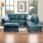 Sectional Couch for Living Room Furniture Set, and Chaise with Storage Ottoman and 3 Pillows