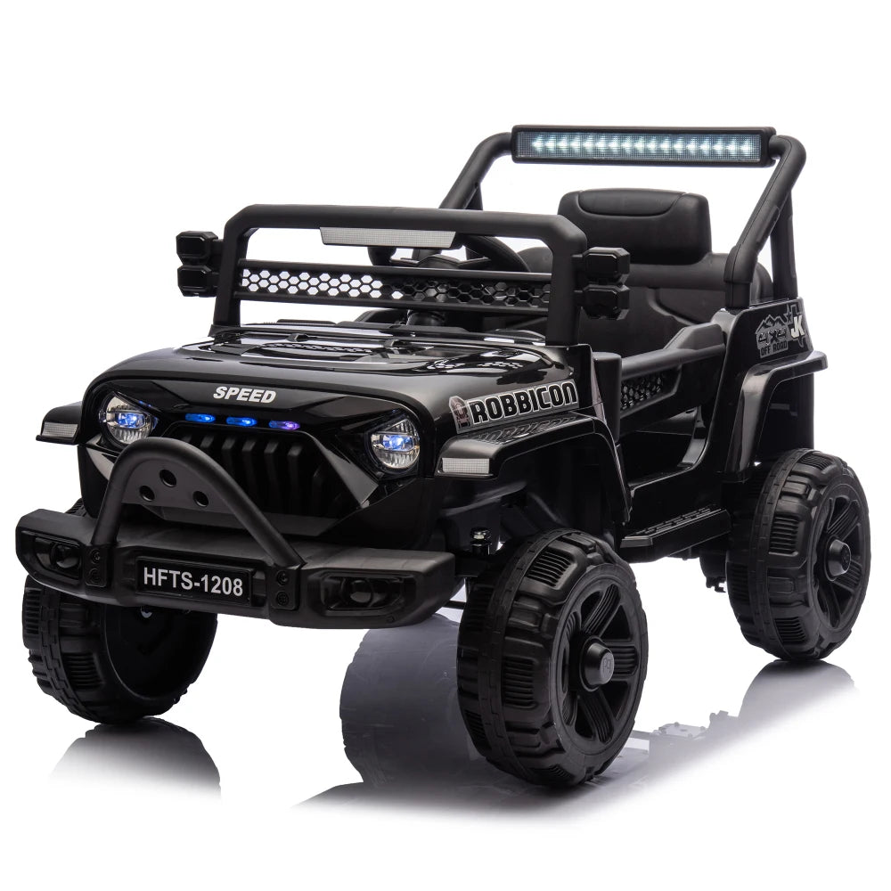 12V Kids Ride On Electric Truck Car W/Parents Control,2WD,Four-wheel suspension,Early education function,Adjustable volume