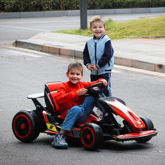 Electric Go Kart, Drift Cart for 6+ Kids Gifts, Kids Go Kart with Safety Belt