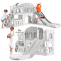 8 in 1 Indoor Kids Slide for Toddler 1-3,Indoor Playground with Slide,Basketball Hoop,Climber,TelescopeTunnel