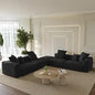 Oversized Modular Sectional Sofa with Ottomans, 5 Seater Corduroy V Shaped Reversible Corner Couch