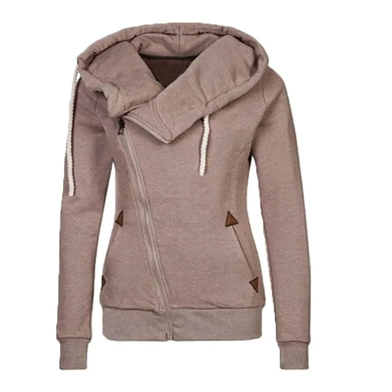 Popular Women's Clothing American Sports Cardigan Side Zipper Hooded Sweatshirt Jacket