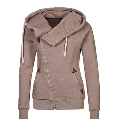 Popular Women's Clothing American Sports Cardigan Side Zipper Hooded Sweatshirt Jacket