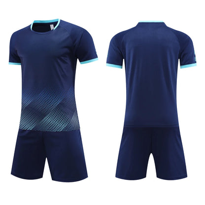 Children Football Jerseys Shorts Boys Girls Soccer Clothes Set Short Sleeve Football Uniforms Kids Soccer Tracksuit Jersey 7712