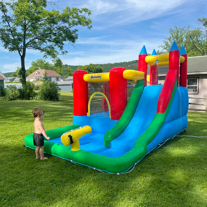 130" X 96.5" X 84.75" Inflated Castle for Climbing, Bouncing, & Sliding