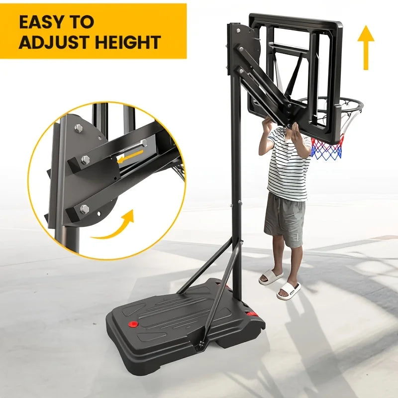 1 Basketball Hoop Outdoor 5.5-9.5 Feet Adjustable Height